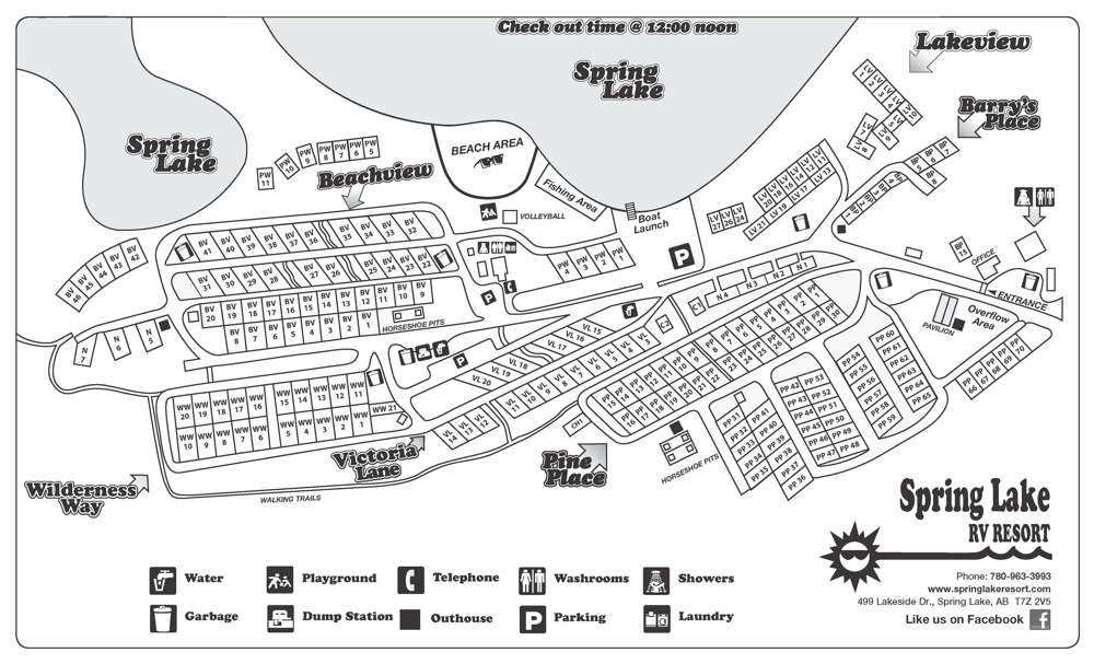 RV Park Map | Spring Lake RV Resort